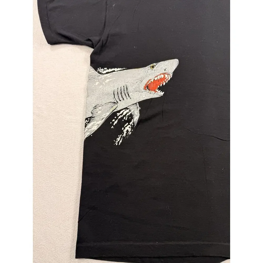 Vintage Anvil Tag Shark Tee AOP Size XL 90s All Over Print Single Stitch